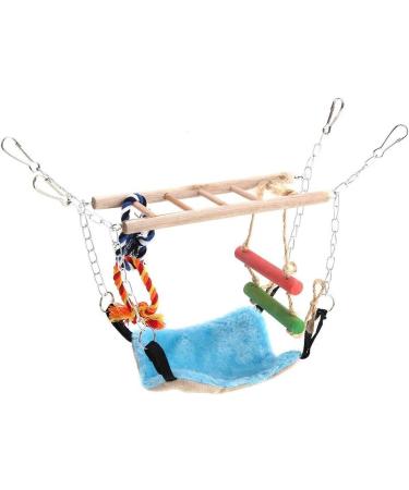 Hamster Swing Small Animal Suspension Bridge Squirrel Hanging Bed Hammock Stair Ladder Toy for Gerbil Rat Mouse Bird Parrots - Buy Online on GoSupps.com