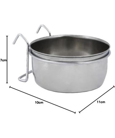Nobby Stainless Steel Bowl with Clamp 300 ml 9.5 cm silver 9.5 cm - Buy Online on GoSupps.com