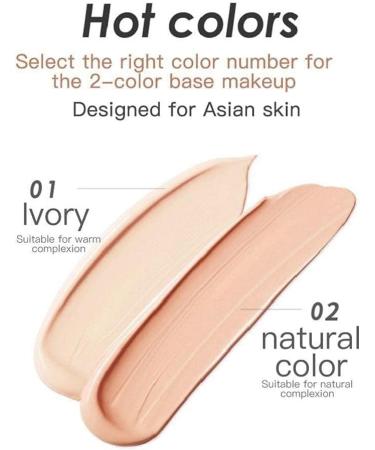 Cushion CC Cream BB Concealer Oil Concealer Foundation Cream M8B2 Liquid CC Snail Moisturizing Brightening Ivory white(A) - Buy Online on GoSupps.com