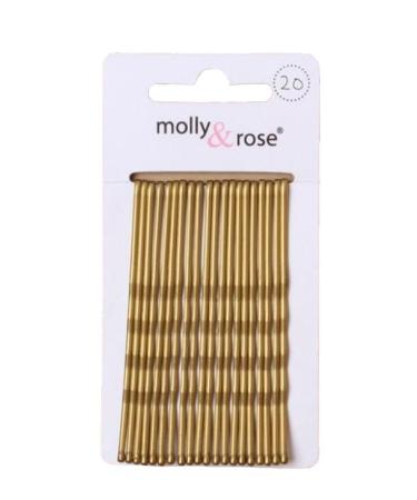 20pc Long 6.5cm Kirby Grips Hair Bobby Pins Clips Blonde Gold 6.5cm