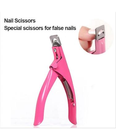 PSGS Pink U-Shaped False Tip Fine-Tuning Manicure Knife Tool Stainless Steel Acrylic Uv Gel False (Color : As Shown) - Buy Online on GoSupps.com