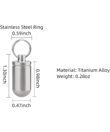 SW913 Micro Titanium Portable Pill Case Keychain Waterproof Mini Pill Holder for Outdoor Travel & Camping | Ultra Lightweight 0.28OZ - Buy Online on GoSupps.com