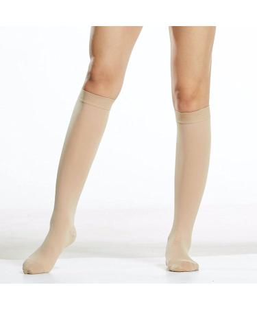 WSYKC Compression Stockings for Venous Diseases - 23-32 mmHg Skin Color Ideal for Doctors Teachers & Athletes - Buy Online on GoSupps.com