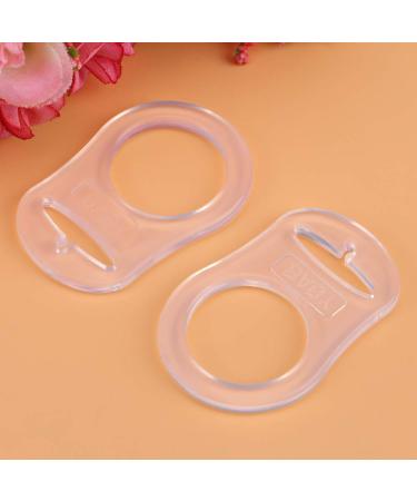 10-Piece Silicone Clear Baby Pacifier Holder Clip & Case | Transparent Adapter for Button Style Pacifier Leash & Teething Toys - Buy Online on GoSupps.com