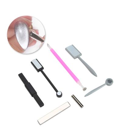 7pcs Nail Magnet Tool Set - DIY Magnetic Plate & Cat Eye Design Magnetic Pens for Stunning Nail Art - Buy Online on GoSupps.com