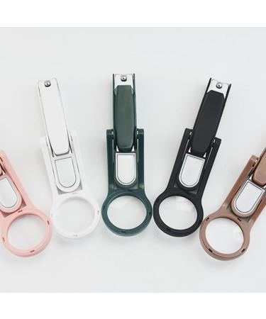 Nail Clippers with Magnifying Glass Stainless Steel Fingernails & Toenails Clippers for Elderly Professional Nail Trimmer Reduce Eye Strain & Easy Grip (Brown) - Buy Online on GoSupps.com