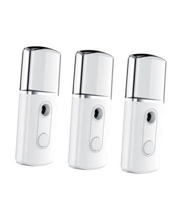 FOMIYES 3 Pcs Nano Facial Mister Steamer Mini Face Spray Device Sprayer Fashion L2 Spatula 10.7*3.7cmx3pcs Whitex3pcs