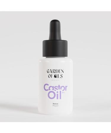 Garden of Oils Organic Castor Oil - Cold Pressed & Natural - Made in Germany - Eyebrows Eyelashes Hair and Skin - Castor Oil 30 ml - Buy Online on GoSupps.com