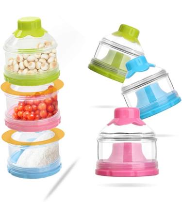 Portable 3-Layer Formula Dispenser for Travel & Outdoor Activities - Milk Powder & Snack Storage Container for Nighttime Nursing - Buy Online on GoSupps.com