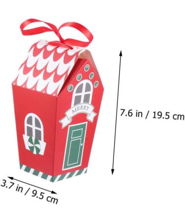 Anneome 20pcs Box Nougat Box Christmas Candy Christmas Biscuit Bags Chocolate Case Christmas Box Delicate 19.5X9.5CM Red - Buy Online on GoSupps.com