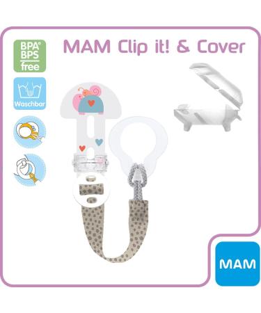 MAM Original Skin Soft Silicone Pacifier Set for Girls 16+ | 2 Pacifiers with Sterilized Transport Box & Washable MAM Clip It! - Buy Online on GoSupps.com
