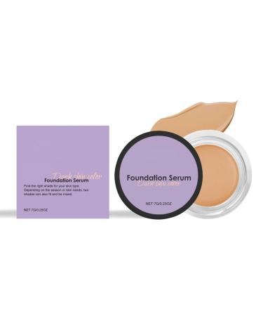 Foundation Serum - Foundation Serum - Make Up gentle coverage | All skin types | With hyaluronic acid | Regenerating effect | Tinted face serum,Long-lasting concealer 7g (Dark Skin, 7g)