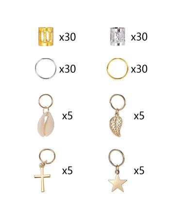 140 Pieces Hair Jewelry Rings Clips - Aluminum Dread Locks Cuffs & Beads for Braids Accessories - Buy Online on GoSupps.com