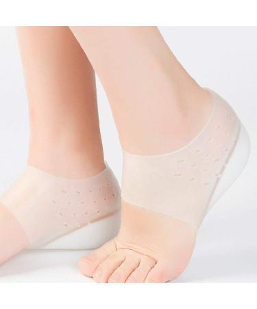 SUPVOX Silicone Gel Height Increase Insoles - Soft Heel Lift Pads for Women Men (4.5cm) White - Buy Online on GoSupps.com