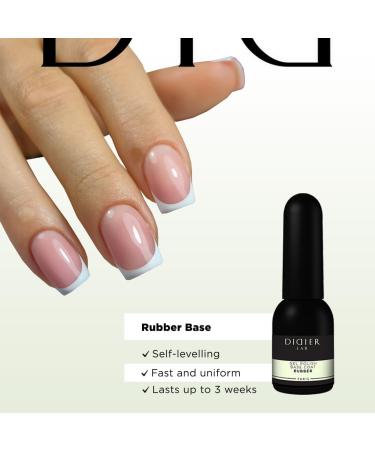 Didier Lab Rubber Base & Top Coat Gel Nail Polish Set - Clear Base Gel with No Wipe Top Coat - Long Lasting UV LED Polish for Strong Nails - Buy Online on GoSupps.com