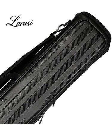 LUCASI Tournament Pro 4x8 Pool Cue Case - Carbon Black 4x8 with Jump Break Extensions and Extra Shaft - Buy Online on GoSupps.com