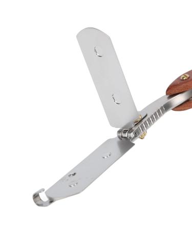Buy Straight Razor with PU Leather Case - Lightweight Rosewood Vintage Barber Manual Shaver for Men - Portable Beard Grooming Tool - Buy Online on GoSupps.com