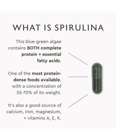 Alaya Naturals Pure Spirulina Capsules Hawaiian-Grown Blue Green Algae Superfood, Non-GMO, Vegan 500mg, 90 Capsules - Buy Online on GoSupps.com