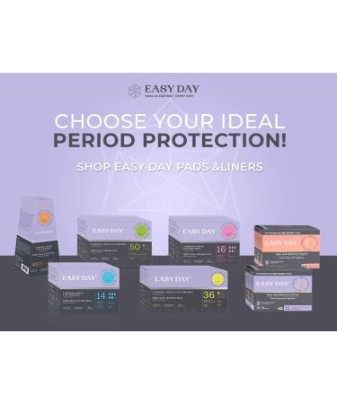 EASYDAY Heavy Flow 2-in-1 Period & Bladder Leakage Pads with Wings - Unscented Ultra Thin Pads for Sensitive Skin - Leak Guard Technology - Pack of 14 - Buy Online on GoSupps.com