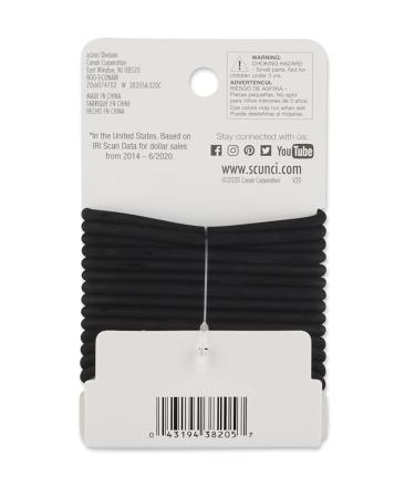 Scunci Black Gel Elastics No-Slip Grip Strong Hold 42 Count (3-Pack) - Ponytailers - Buy Online on GoSupps.com