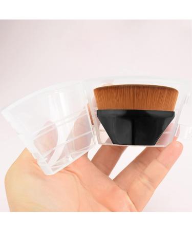 Foundation Makeup Brush | Kabuki Face Blush Liquid Powder Flat Top Brush for Blending Liquid Cream Flawless Powder Cosmetics with1 Protective Case(Black 1pc) - Buy Online on GoSupps.com