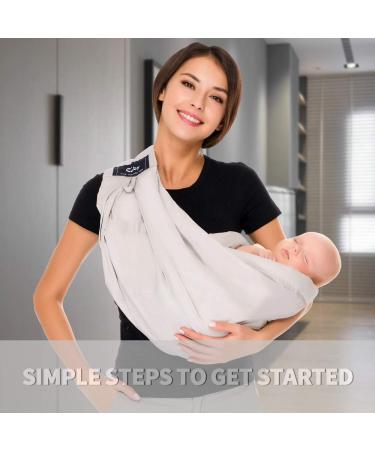 CUBY Baby Carrier Sling - Adjustable Newborn Essentials for Comfortable Nursing - Dark Grey - Buy Online on GoSupps.com