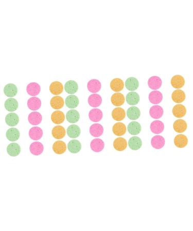 FRCOLOR 45 Pcs Wood Pulp Sponge Small Makeup Pad Clean Makeup Facial Scrubber Makeup Remover Pads Makeup Sponge Face Washing Puff Round Multicolor Flutter Woman Wood Pulp Cotton