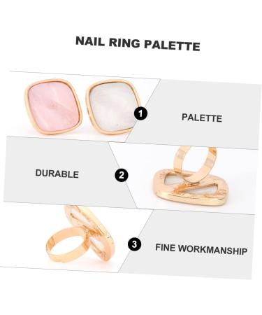 PACKOVE Palettes De Couleurs Nail Art 2 Pi ces Grosse Taille En Mat riau Lisse Pour Manucure Artistique Usage Professionnel Palette Marbr e Coquillage Pour Salon De Beaut 3.00X3.00X2.50CM - Buy Online on GoSupps.com
