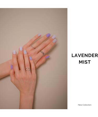 NAILOG Semi Cured Gel Nail Strips - Salon-Quality 34 pcs Long Lasting Nail Wraps in Lavender Purple & Shimmer Swirl - Buy Online on GoSupps.com