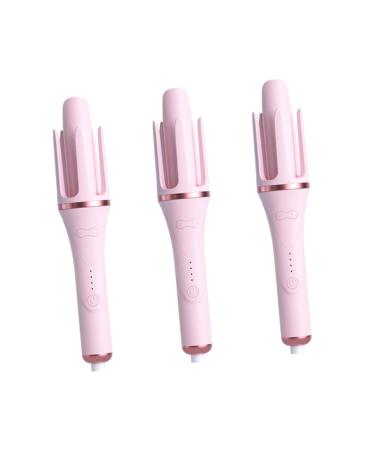 FOMIYES 3pcs Abs Hair Curlers Pink Automatic Curling Iron Curler Nylon 32.50X5.50X5.50CMx3pcs Pinkx3pcs
