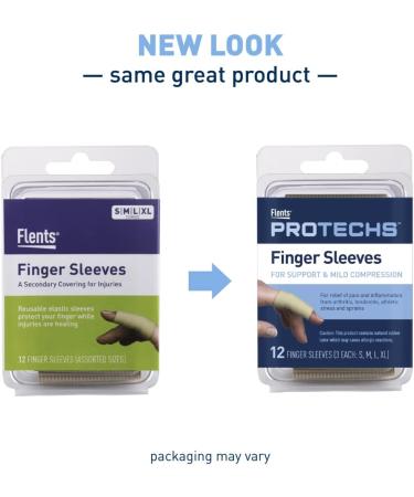 Flents Finger Sleeves - Pain Relief for Arthritis, Inflammation, Tendonitis | Support & Compression Wrap - 12 Count - Buy Online on GoSupps.com