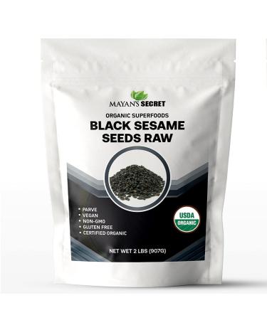 Mayan's Secret Organic Superfoods Raw Black Sesame Seeds All-Natural, 2lbs