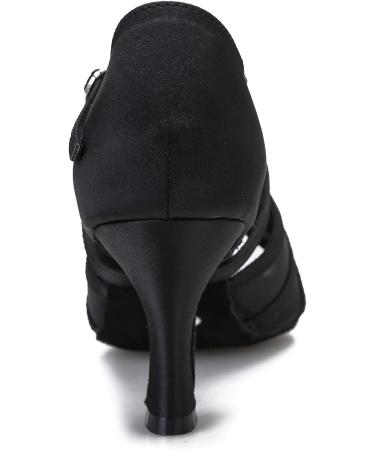 CLEECLI Women's Ballroom Dance Shoes Latin Salsa Cross Strap - Black 3 Inch Heel - Buy Online on GoSupps.com