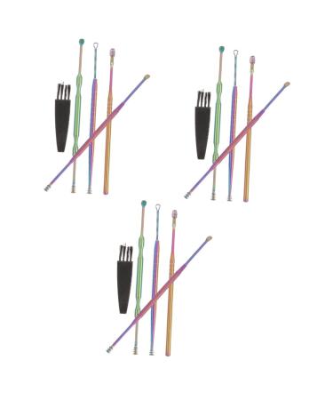 Ear Wax Remover Kit Ear Cleaning Tool Cleaning Tools 3 Sets Ear Cleaning Set of 5 Stainless Steel Plastic Brush Ear Cleaning Kit Cleaning Brushes Ear Wax Picker As Shownx3pcs 14.5x3CMx3pcs
