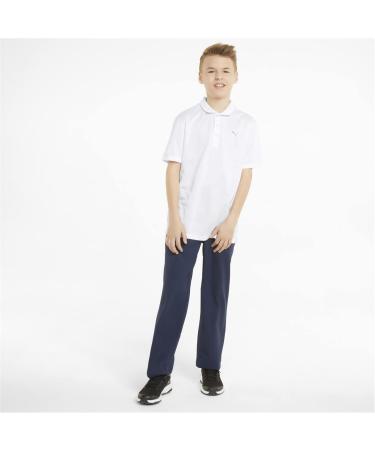 Puma Boys Essential Polo Shirt - Bright White Size 140 | Kids Polo Shirt for School & Play - Buy Online on GoSupps.com