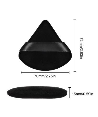 LuLiyLdJ 12 Pack Triangle Makeup Puff Black Cotton Puffs for Loose Powder & Face Makeup - Buy Online on GoSupps.com