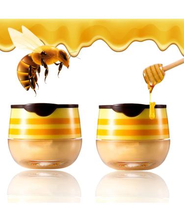 Bee Balm Lip Balm Honey Pot - Propolis Moisturizing Honey Lip Mask Lip Balm - Hydrating & Prevention Dry and Cracked Lip Scrubs Exfoliator - Nourishing Lip Balm Sleeping Lip Mask - Cracked Lip Scrubs