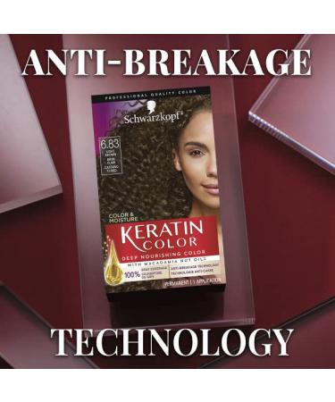 Schwarzkopf Keratin Color 6.83 Light Brown - Color & Moisture Permanent Hair Color - Buy Online on GoSupps.com