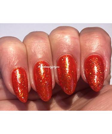 Bluesky GEL NAIL POLISH Orange Burnt Orange Gold Multi Fine Glitter Sparkle VIP15 Nail UV LED Soak Off 10ml (Requires LED/UV Lamp to Dry) - Buy Online on GoSupps.com