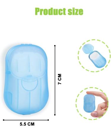 Pack of 12 Sets Travel Camping Toiletry Paper Soap Sheets - Foaming Box (Color May Vary) - Buy Online on GoSupps.com