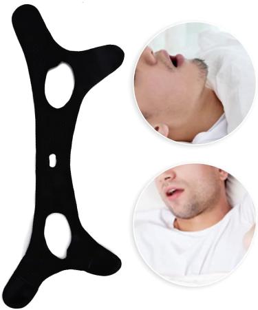 Adults Soft Snore Chin Strap - Triangular Mesh Cloth Snoring Belt (Black) - Buy Online on GoSupps.com