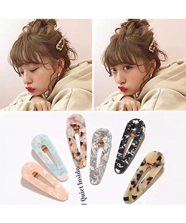 12 Pcs Fashion Acrylic Resin Hair Clips Set - Geometric Hair Accessories for Women and Girls - Buy Online on GoSupps.com