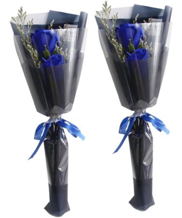 HOMSFOU 6 Pcs Wedding Rose Never Wither Flower Rose Flower Soap Gift Everlasting Flower Graduation Flower Bouquet Carnation Scented Rose Bouquet Roses Bouquet Flowers Preserved Flower Bluex3pcs 34x12x6cmx3pcs - Buy Online on GoSupps.com