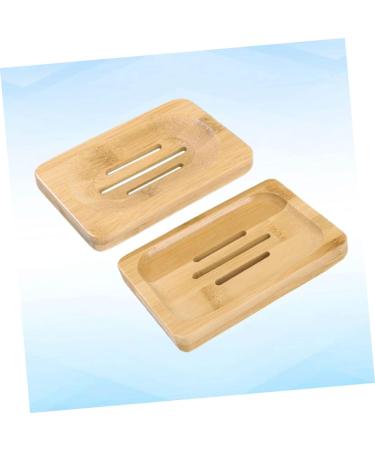 Ciieeo 6 Pcs Wooden Soap Dish Soap Placing Rack Quick Drying Soap Dish Soap Stand Bath Soap Holder Bathroom Soap Accessories Soap Drainage Holder Rectangular Soap Case Bamboo Drainer - Buy Online on GoSupps.com