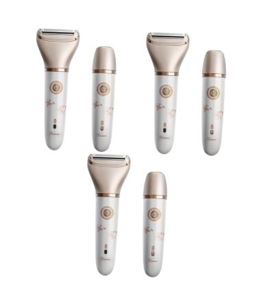 Beavorty 3 pieces 2 1 electrical trimmer bikini armpit trimmer hair clipper for women shower gel Miss hair removal device mediumX3PCs as shown x 3 pieces