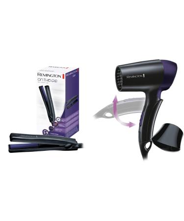 Remington Styling Travel Set On The Go: Mini hair straightener + foldable travel hair dryer 1400 Watt Offer Styling Travel Set