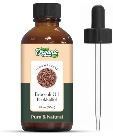  ORGANIC ZING Organic Zing Broccoli Seed Oil | Pure & Natural Essential Oil for Skincare Hair Care & Massage - 30ml/30ml - Buy Online on GoSupps.com