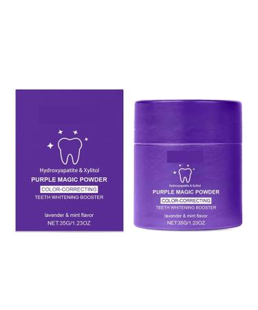 Purple Tooth Powder Lightens Surface Stains On Teeth Provides Lasting Freshness Enhances Oral Comfort and is Easy for Daily Use(3pcs) 1 Count (Pack of 1)