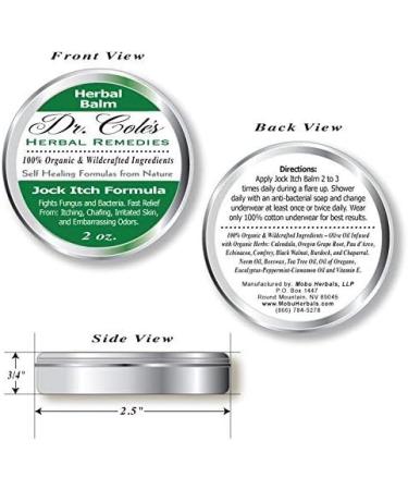 Dr. Cole's Organic Jock Itch Formula - Fungal Infection Relief for Ringworm, Itching, and Odor - Buy Online on GoSupps.com