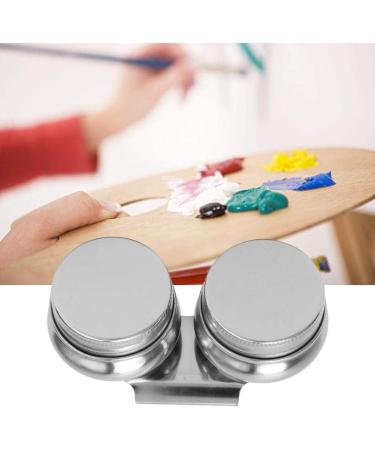 Stainless Steel Large Mouth Palette Cup for Oil Painting - Double/Single Dipper Container Cup - Buy Online on GoSupps.com